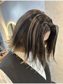 大人バレイヤージュ外ハネボブレイヤー