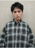 アクティブショート　ピンパーマ　メンズパーマ
