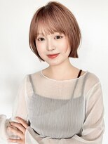 ビーチ(BEACH) ショートレイヤー前髪くびれヘアミルクティーベージュイメチェン
