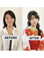 美容堂 浴衣 ナチュラルヘアセット&メイク