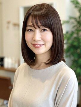 アイスタイル 戸坂店(I STYLE) 40-50代にオススメ★艶さらストレートボブ