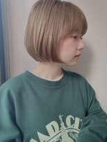 可愛い丸みBOB/アッシュグレージュ/くすみカラー/ころんとボブ