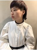 担当西田　ショートウルフ　デザインカラー　2ブロック