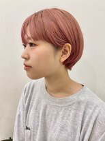 エンドリンク(endlink) ハイトーンピンク×耳掛けマッシュショート