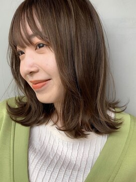 リンネテラス(Lin'ne terrace) フェイスレイヤー×外ハネボブディ＊シースルーバング/ベージュ