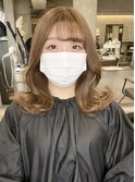 韓国ヘア20代30代40代 くびれヘア  ミルクティーベージュM38