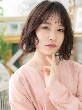 カバーヘア ブリス 戸田公園西口店(COVER HAIR bliss) 大人フェミニンハイライトくせ毛風ボブa戸田公園20代30代40代