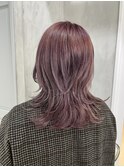 レイヤーウルフカット×ミルキーピンク【Zina　大越香苗】