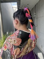 ガルボ ヘアー(garbo hair) リボン 水引 金箔 卒業式アレンジ 卒業式ヘア ポニーテール