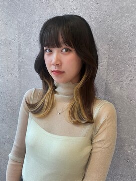 アース 三軒茶屋店(HAIR&MAKE EARTH) 三軒茶屋_レディース_ロング_韓国巻き_レイヤー_顔まわり_小顔