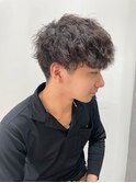 ツイストスパイラルパーマ刈り上げマッシュ