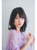 暗髪でも◎愛されミディアム