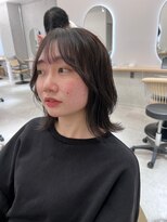 サンド 鹿児島中央(sand)&nbsp;黒髪/グレーベージュ/レイヤーロング/前髪パーマ[鹿児島中央駅]