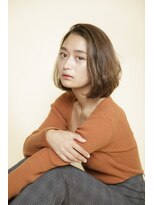 ルルディ バイ アフロディーテ銀座(luludi by APHRODITE)&nbsp;黒髪/グレーベージュ/レイヤーロング/前髪パーマ/銀座