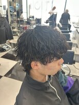 オーシャントーキョー(OCEAN TOKYO)&nbsp;波巻きマッシュ(刈り上げツーブロック黒髪パーマ)