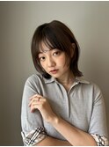 切りっぱなしボブ/顔周りレイヤー/前髪/原宿神宮前