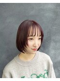 顔周りレイヤー ミニボブ