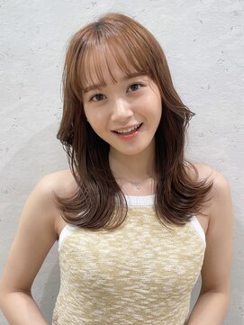 ロンドプランタン 恵比寿(Lond Printemps) エヌドットカラーで透明感カラー くびれミディアムヘア