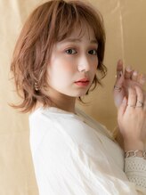 カバーヘア ブリス 川口(COVER HAIR bliss)&nbsp;レッドブラウンくせ毛風ウルフボブレイヤーTc2川口20代30代40代