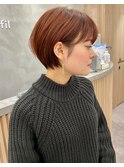 大人可愛い20代30代40代黒髪前下がりショートボブ丸みショート◎