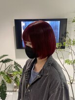 レフ(LEF)&nbsp;アメリカンチェリーレッド/ダブルカラー/ケアブリーチ/ボブ