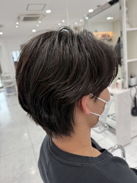 メンズセンターパート