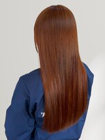 ヘアーメイク グロー(hair make grow)&nbsp;オレンジブラウン ブリーチ ハイトーン 髪質改善ストレート 艶髪