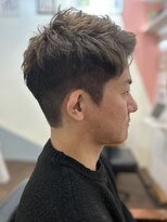 サロン ハナノ(Salon Hanano)&nbsp;スパイキーショート30代40代ハイトーンカラーグレージュ