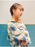 ハンサムショート/丸みショートボブ/20代30代40代50代/顔周り