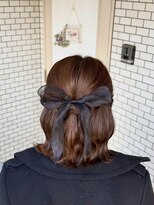 フェリーチェ(Felice)&nbsp;ハーフアップ ボブヘアセット お呼ばれヘア 参列ヘア