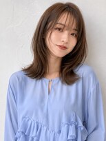 ミロア 薬院(miroa) くびれヘア 20代 ブラウンベージュ 顔周りレイヤー 艶髪