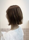 外ハネ!モテボブ×ピンクページュ(左サイド)