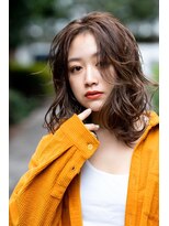 オースティン 錦糸町(AUSTIN) 大人かわいい前髪セシルカットココアブラウンフリンジウェーブ