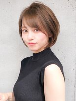 アグノス 青山(Agnos) 小顔カットシースルー透け感ラベンダー艶カラーくびれショート