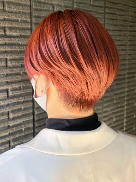 シャムオーツー 国分寺(CHAM:O2) ハンサムショート/ダブルカラー/ケアブリーチ【カシスオレンジ】