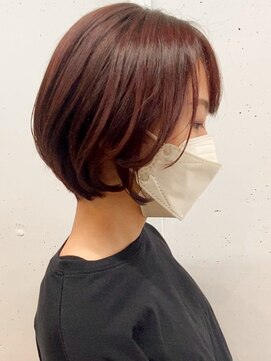 アイリー 名古屋(A/LEE) ショートボブ×レッドカラー