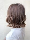 ナチュラルバレイヤージュ×ヌーディーベージュ