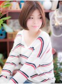 大人かわいいセンターパート小顔前下がりボブc5川口20代30代40代
