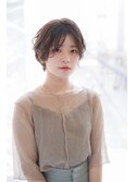バウンシーカールオリーブベージュナチュラルウェーブショート