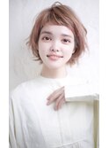大人可愛い20代30代40代前下がりショートボブ丸みショート