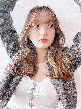 アルバム 渋谷パルコ(ALBUM) 韓国風くびれヘアまろベージュ_ショコラアッシュ_69000