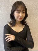 三軒茶屋_レディース_ミディアム_くびれ巻き_コテ巻き_ボブ_黒髪