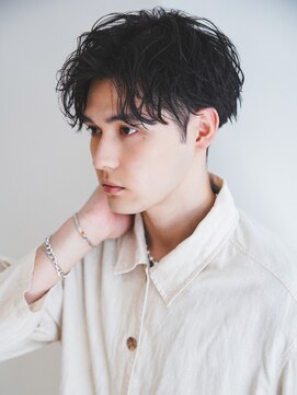 カライングドゥ(ing deux) スーツ短髪ツーブロック束感モテる黒髪シークレットパーマ流行