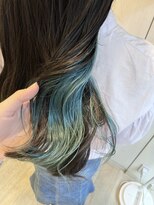 シエル バイ ケンジ 登戸 生田(CIEL by KENJE)&nbsp;【インナーカラー】ターコイズグリーン