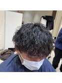 王道マッシュ縦落ちツイスパ