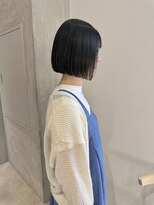 ヨーク(YOKE)&nbsp;YOKE 切りっぱなしボブ縮毛矯正丸くないボブ髪質改善ぱつっと