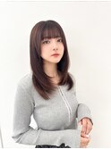 【La fith】内巻きストレート×シースルーバング