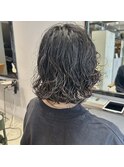@マッシュボブパーマ