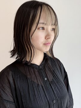 コキュウ(co-kyu) ホワイトベージュでフェイスフレイミングカラー