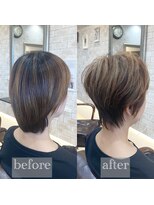 ヴィアスヘアー(vias hair)&nbsp;【ハイライト】白髪ぼかし×立体感ハイライトショート